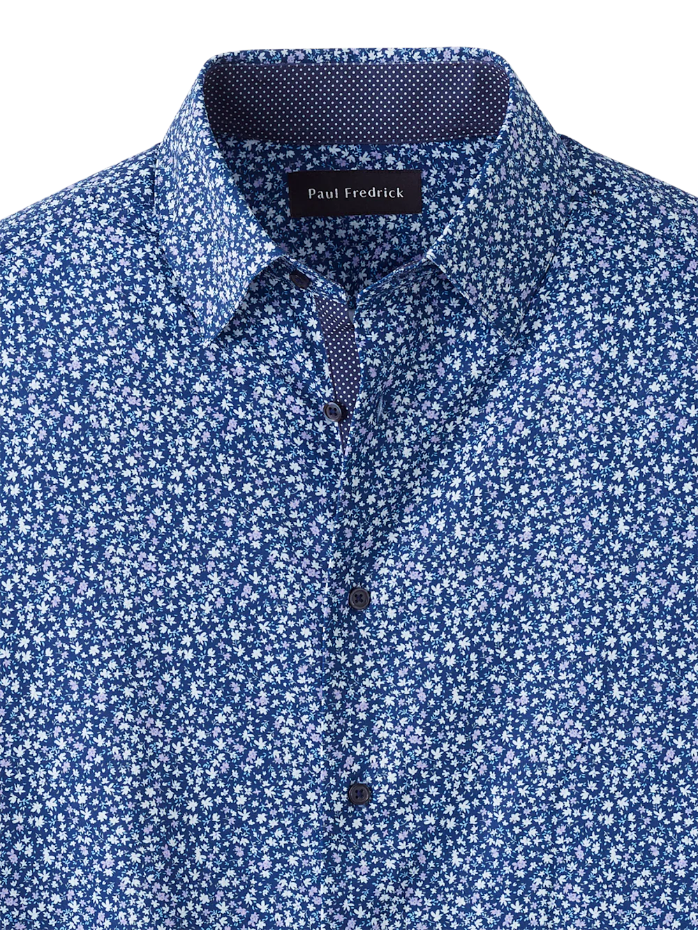Performance Stretch Floral Casual Shirt - Navy/purple - Image 6