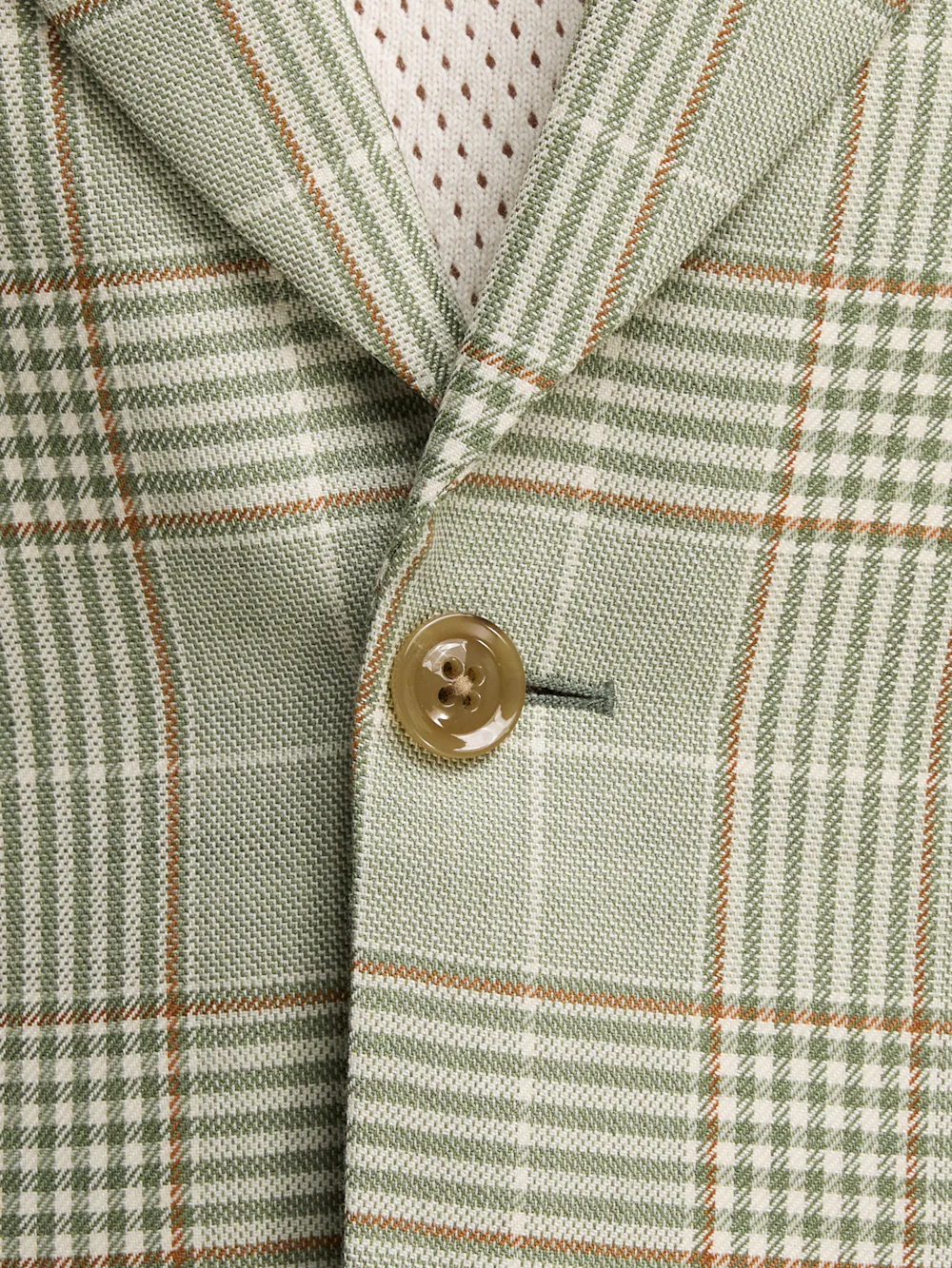Plaid Single Breasted Peak Lapel Sport Coat - Green - Image 6