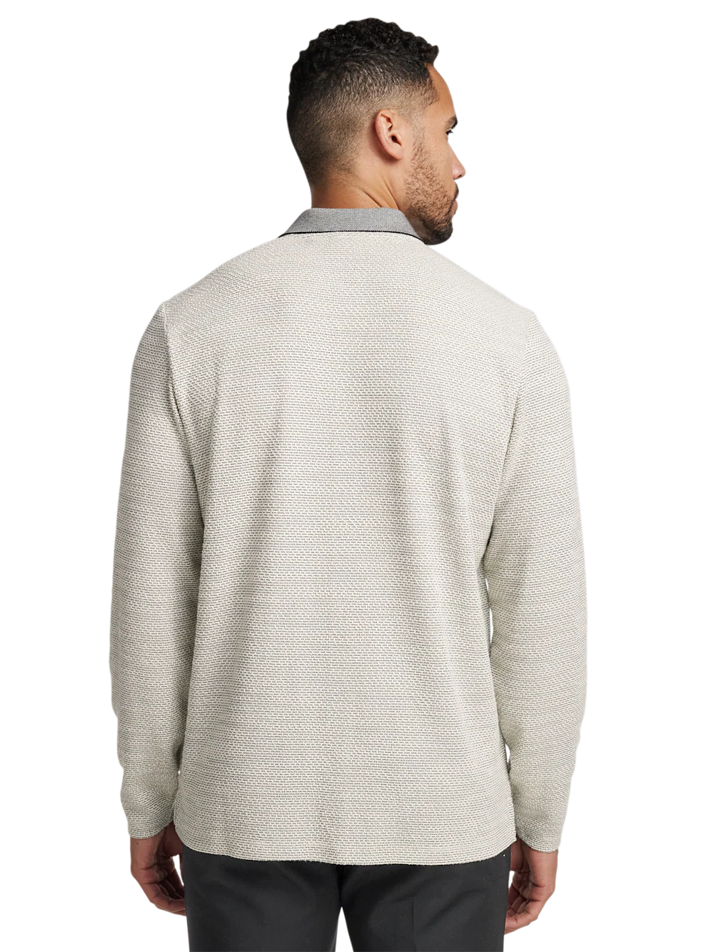 Polyester Blend Button Front Polo - White - Image 5