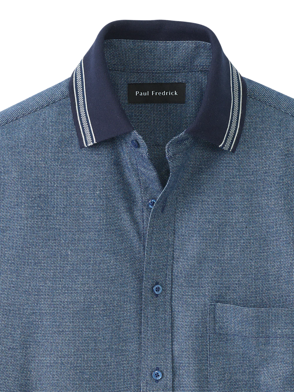 Polyester Blend Solid Casual Shirt - Navy - Image 6