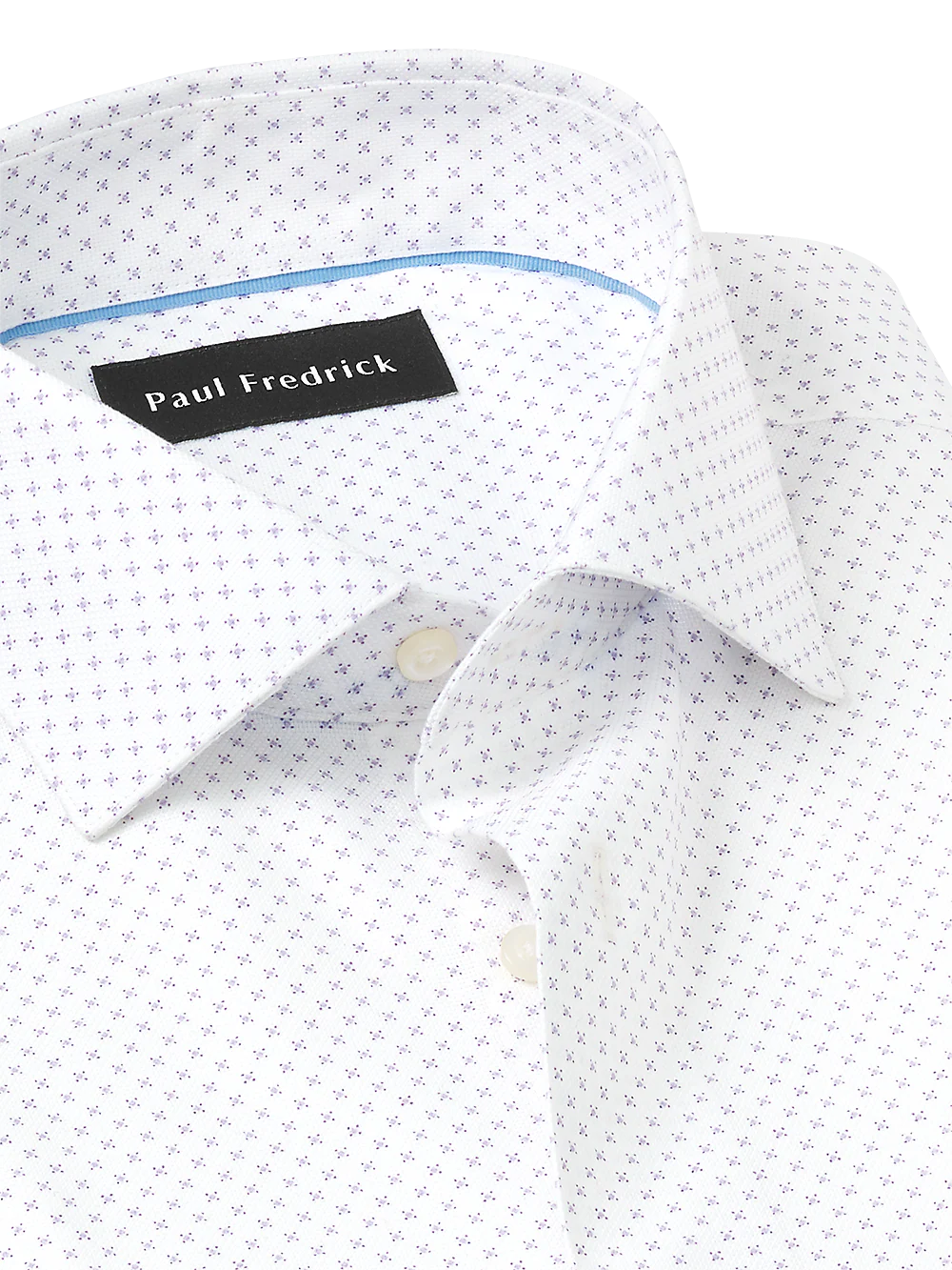 Royal Oxford Comfort Stretch Non-Iron Geometric Dress Shirt - Multi - Image 3
