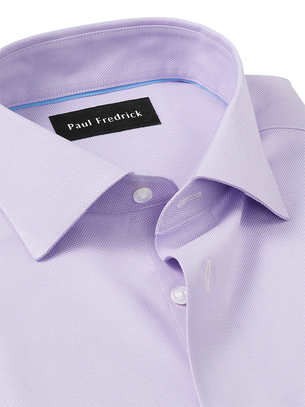 Royal Oxford Comfort Stretch Non-Iron Solid Dress Shirt - Lavender - Image 4