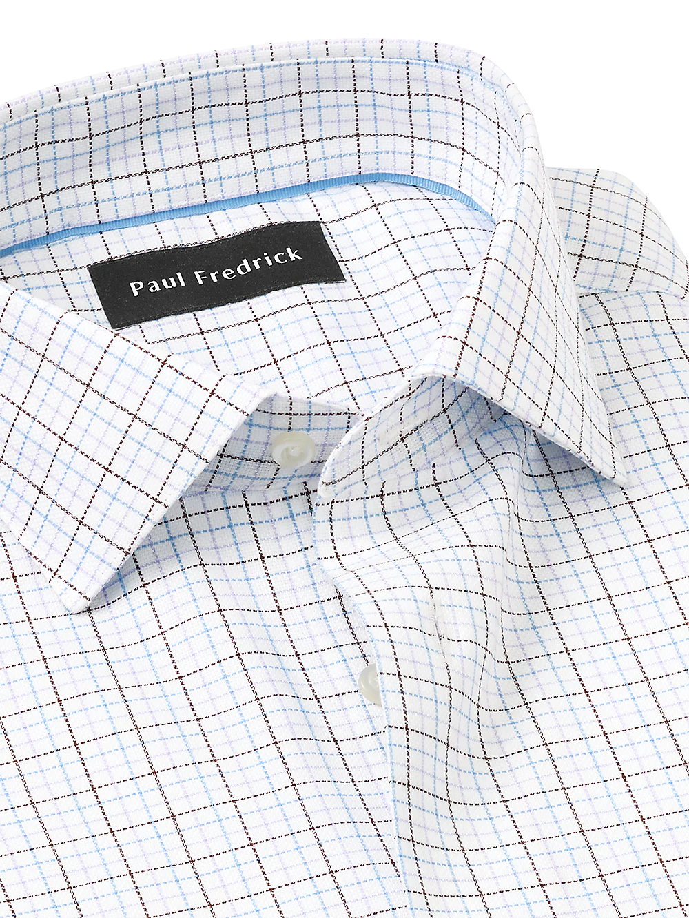 Royal Oxford Comfort Stretch Non-Iron Tattersall Dress Shirt - Multi - Image 3