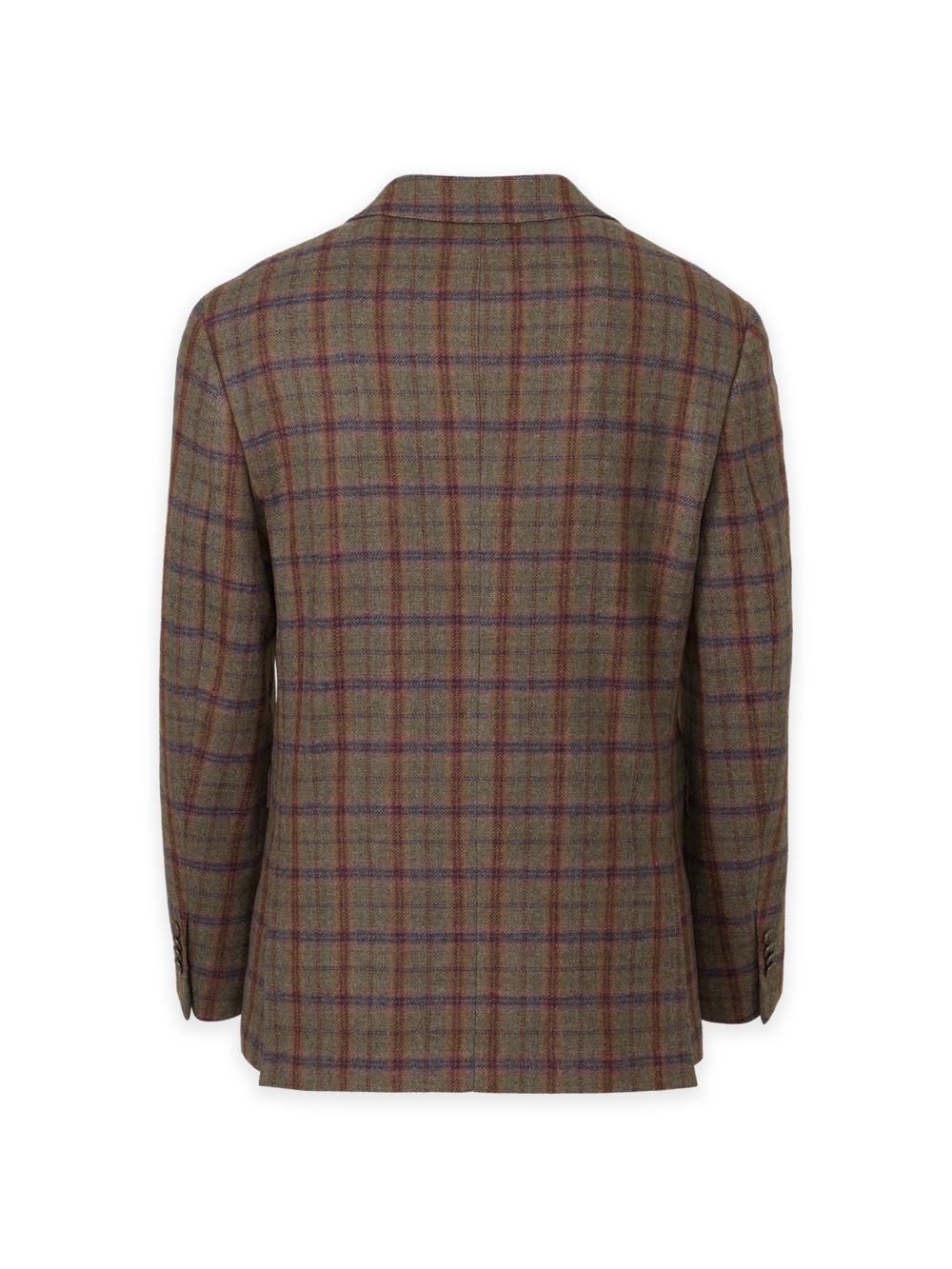 Sage Multi Wool Windowpane Single Breasted Notch Lapel Sport Coat - Sage Multi - Image 2