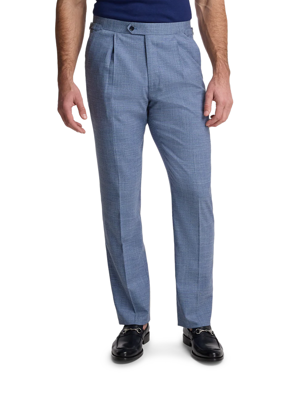 Side Tab Pant - Blue Houndstooth - Image 2