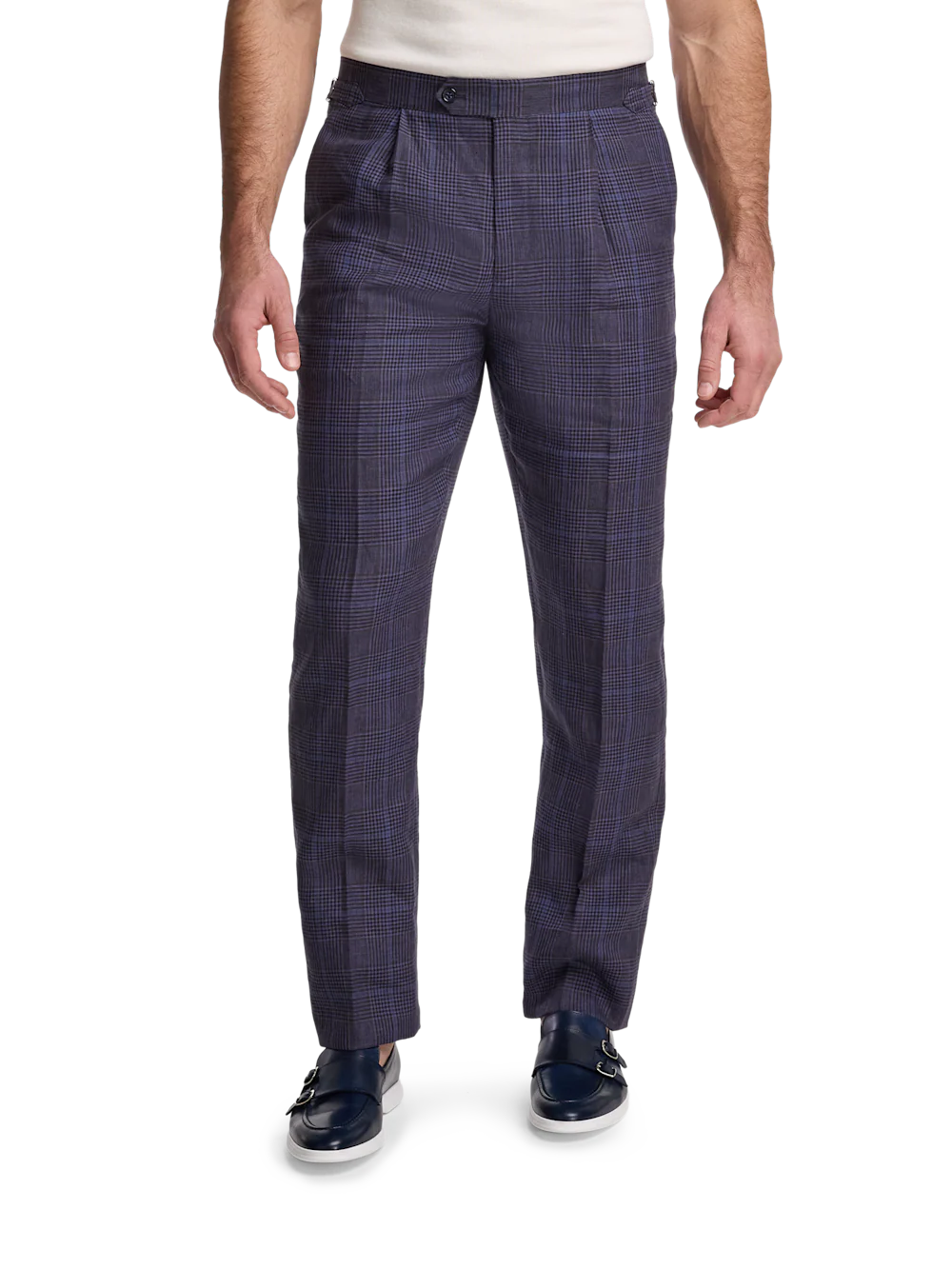 Side Tab Pant - Blue Plaid - Image 2