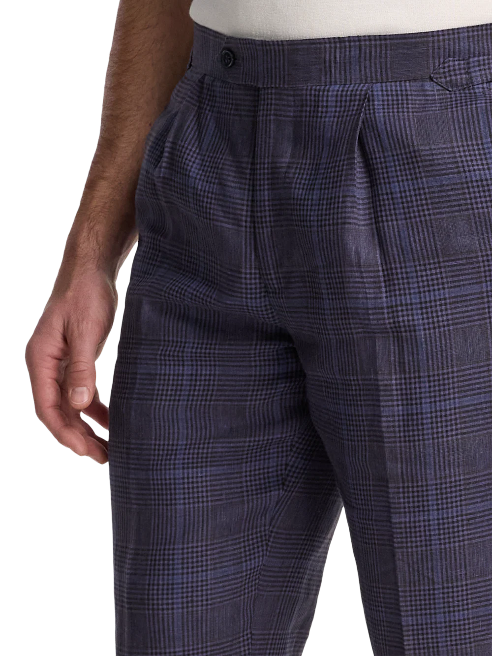 Side Tab Pant - Blue Plaid - Image 3