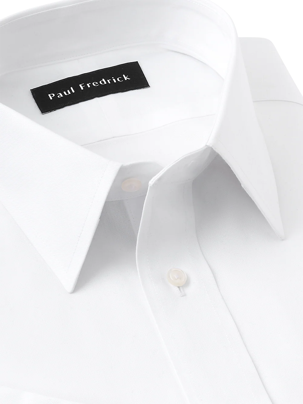 Slim Fit Impeccable Non-Iron Cotton Pinpoint Straight Collar Dress Shirt - White - Image 4