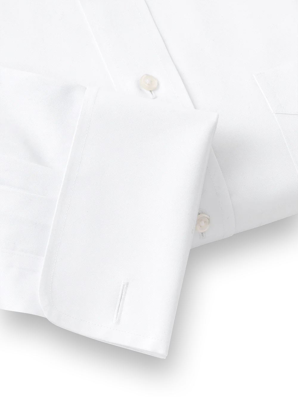 Slim Fit Impeccable Non-Iron Cotton Pinpoint Straight Collar Dress Shirt - White - Image 5