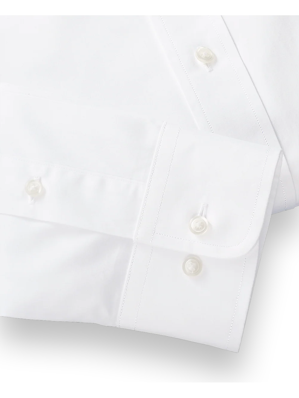 Slim Fit Pure Cotton Broadcloth Solid Color Spread Collar Dress Shirt - Blue - Image 4