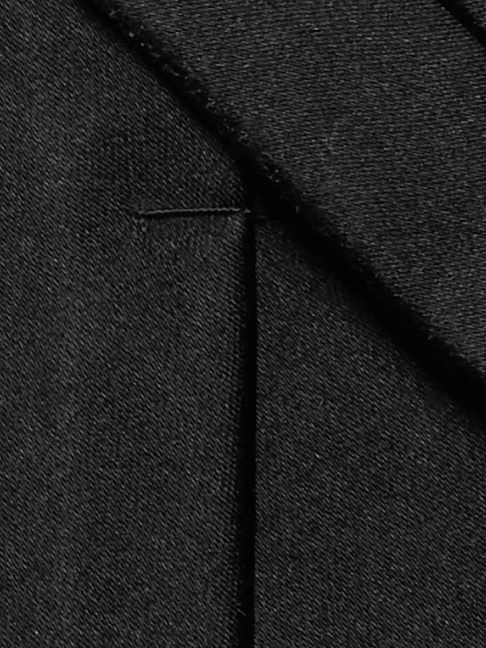 Solid Woven Silk Tie - Black - Image 4