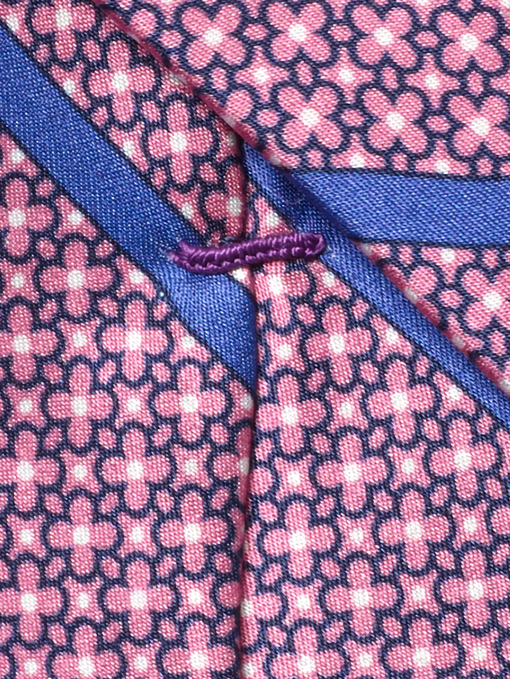 Stripe Printed Italian Silk Tie - Pink/lavender - Image 4