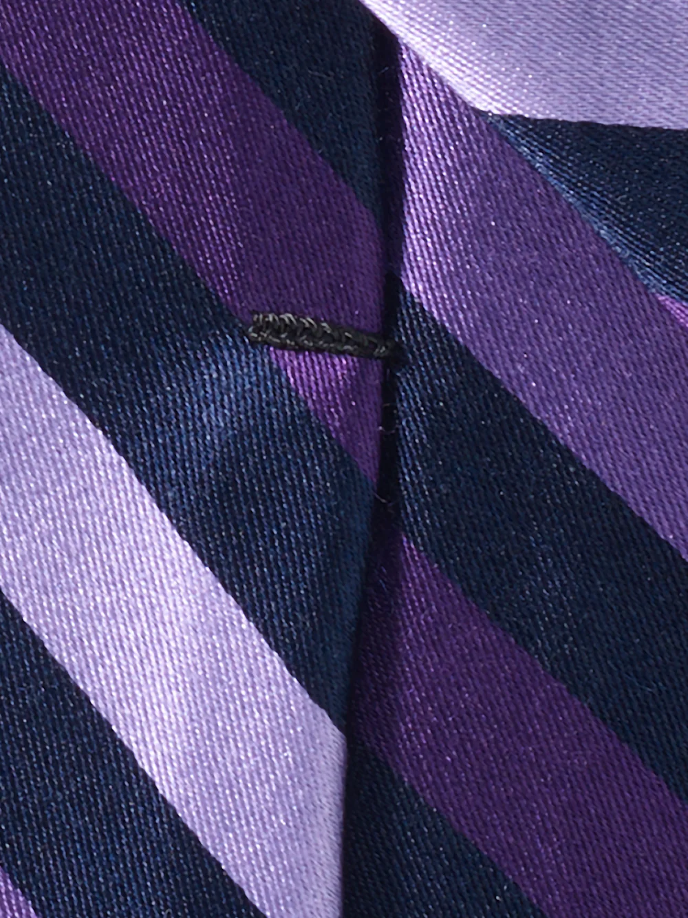 Stripe Woven Silk Tie - Purple/navy - Image 4