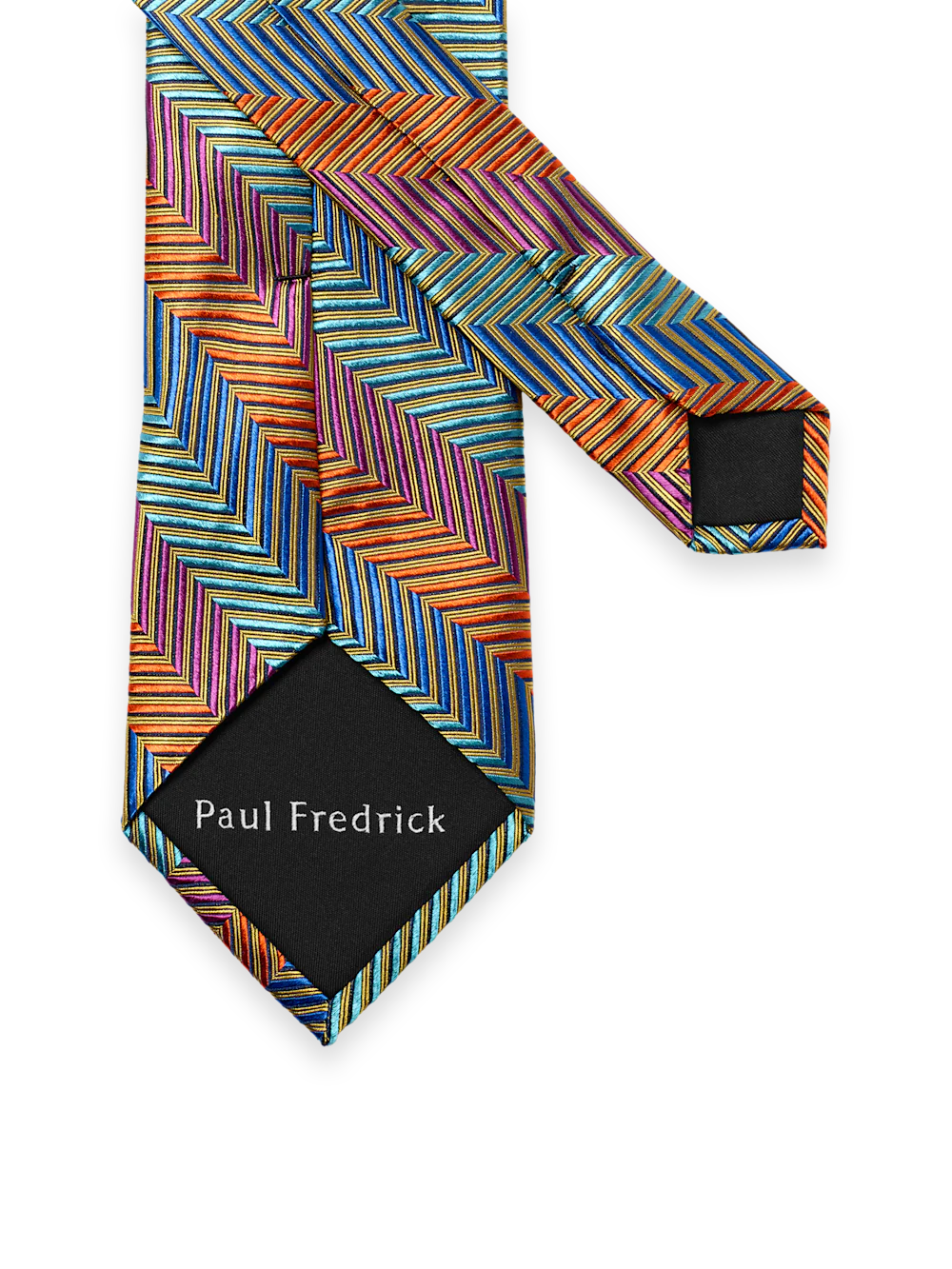 Stripe Woven Silk Tie - Multi - Image 3