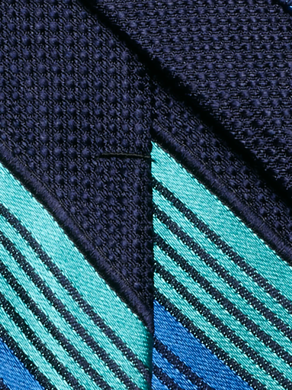 Stripe Woven Silk Tie - Blue Multi - Image 4
