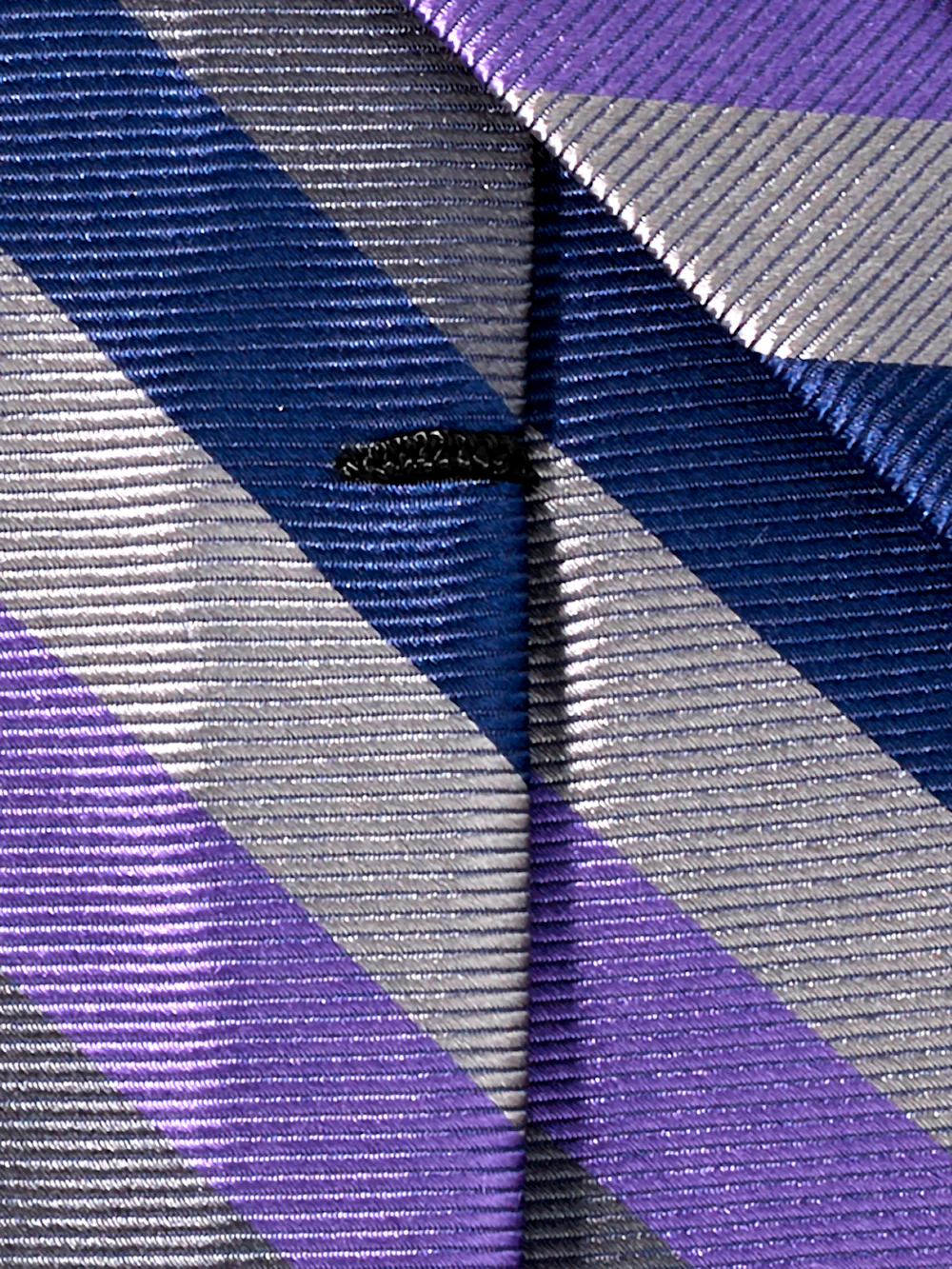 Stripe Woven Silk Tie - Purple Multi - Image 4