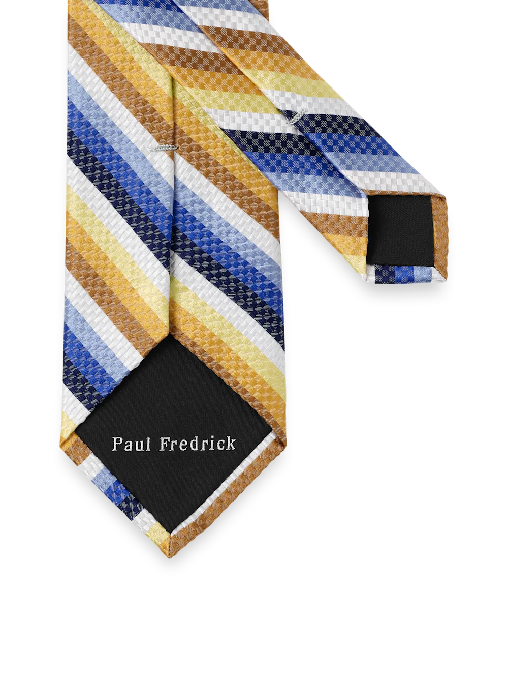 Stripe Woven Silk Tie - Multi - Image 3