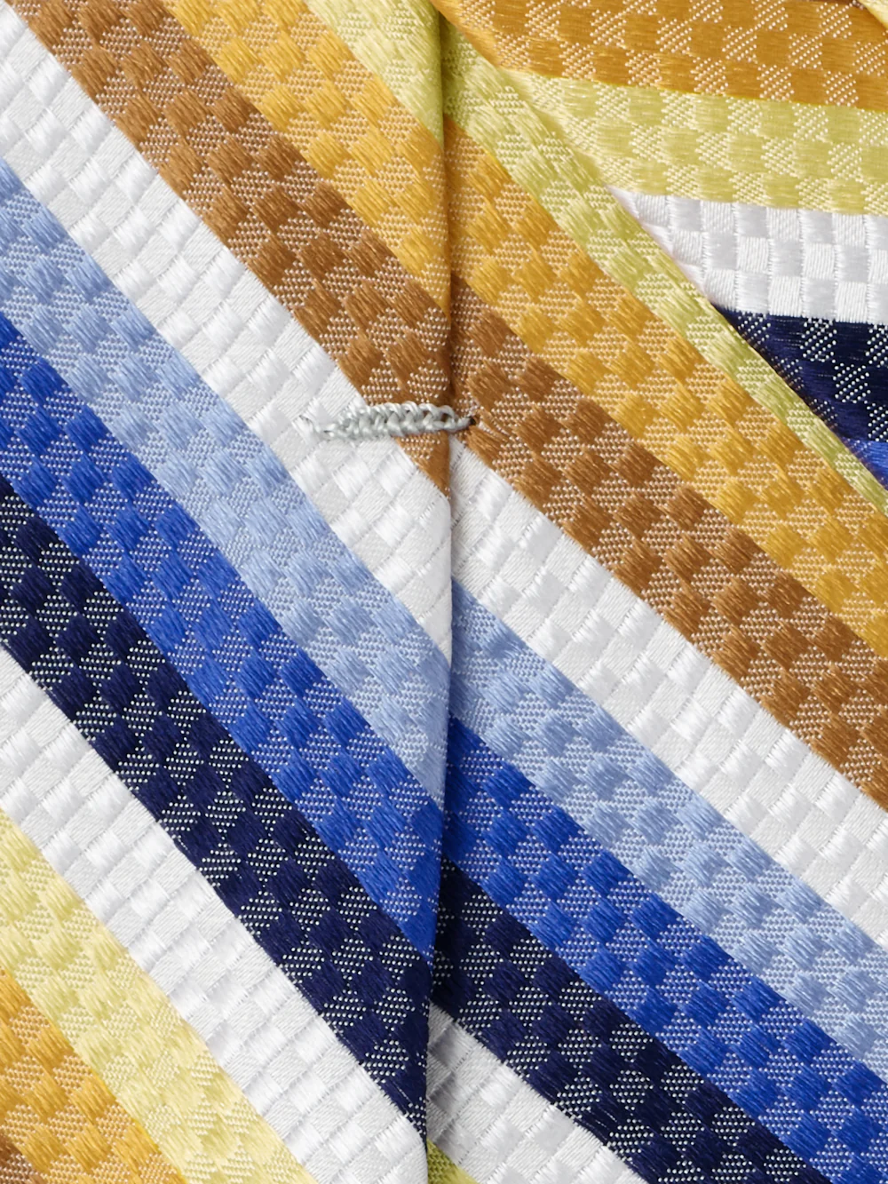 Stripe Woven Silk Tie - Multi - Image 4