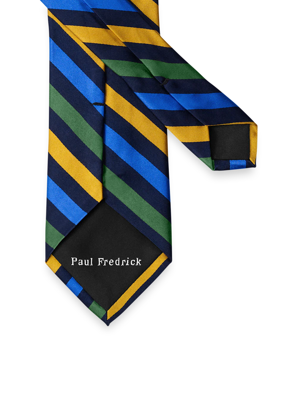 Stripe Woven Silk Tie - Multi - Image 3