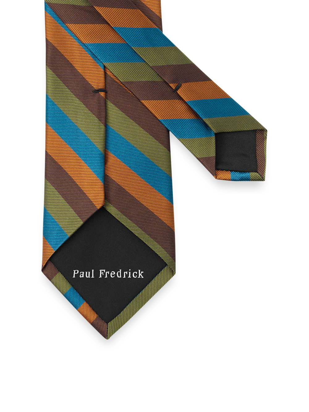 Stripe Woven Silk Tie - Multi - Image 3