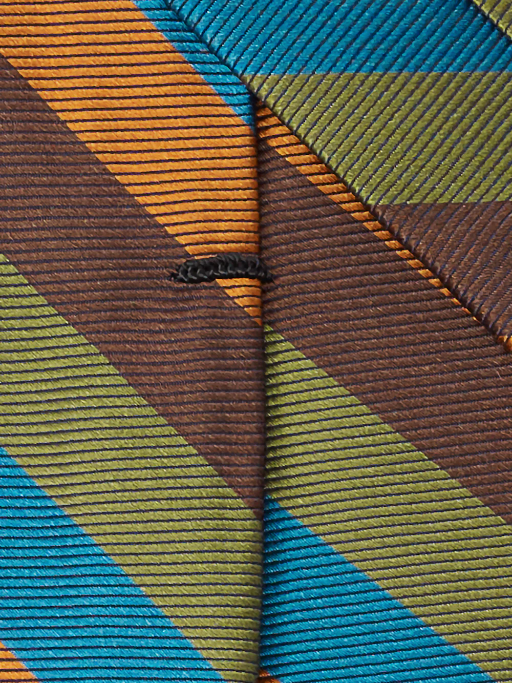 Stripe Woven Silk Tie - Multi - Image 4
