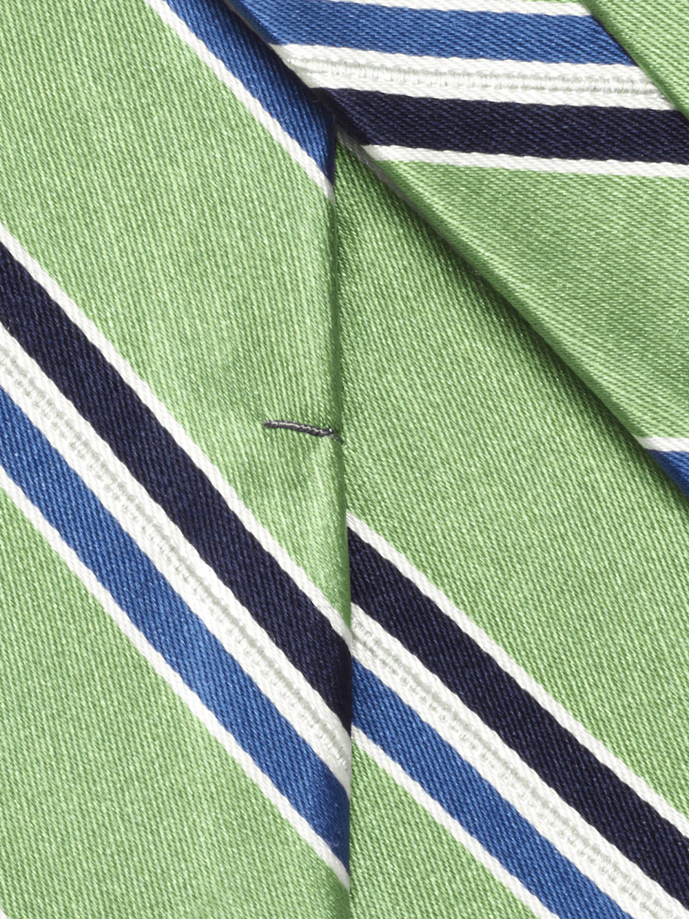 Stripe Woven Silk Tie - Green/blue - Image 4