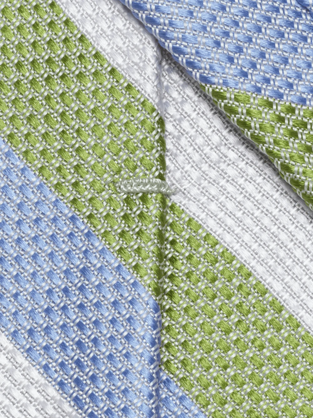 Stripe Woven Silk Tie - Green Multi - Image 4