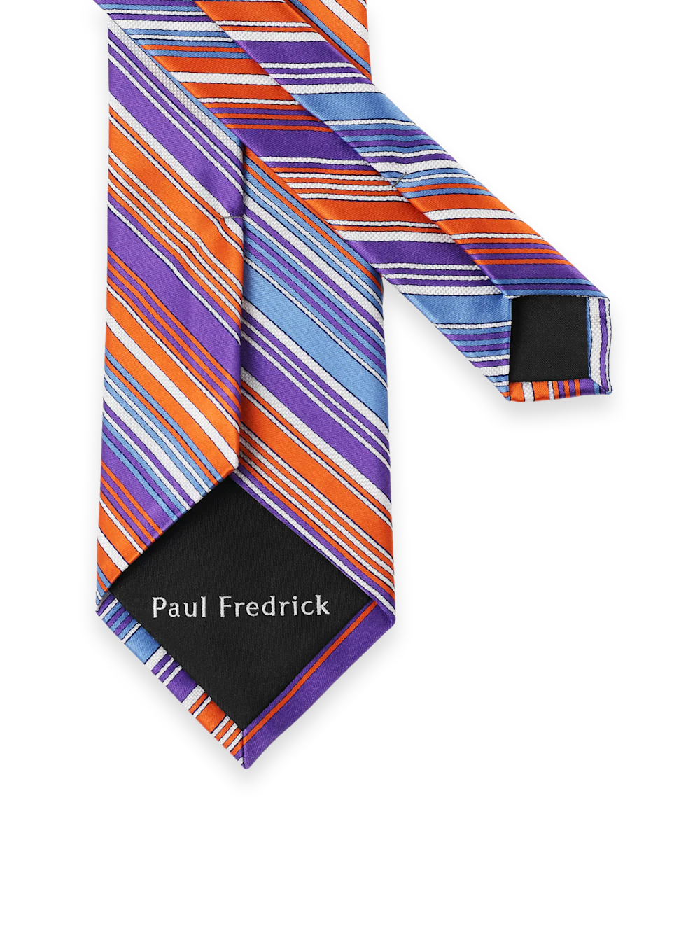 Stripe Woven Silk Tie - Multi - Image 3
