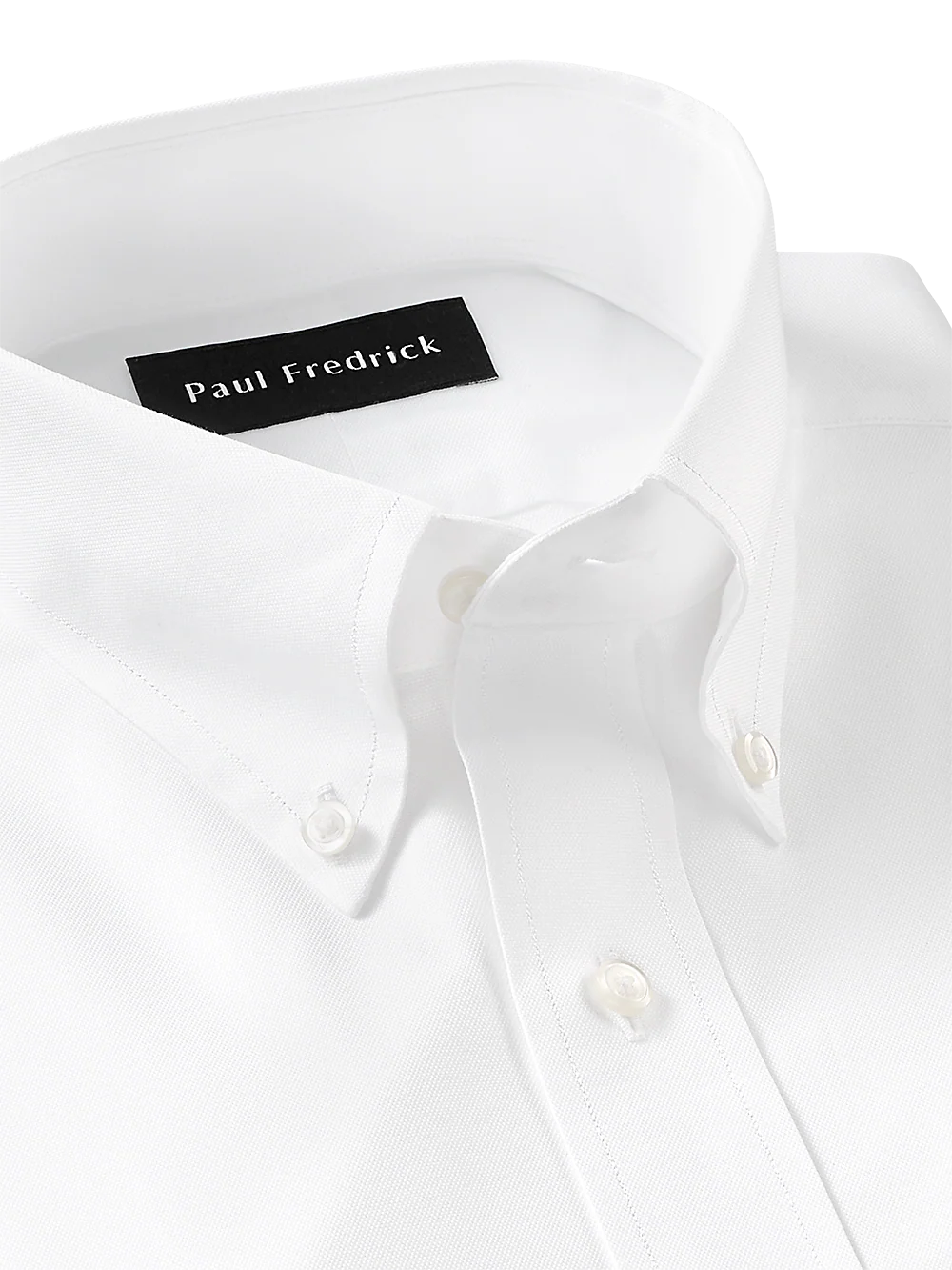 Superfine Egyptian Cotton Solid Color Button Down Collar Dress Shirt - White - Image 3