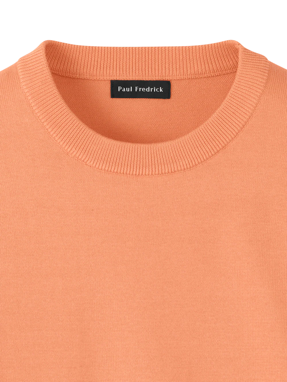 Supima Cotton Crew Neck Sweater - Coral - Image 6