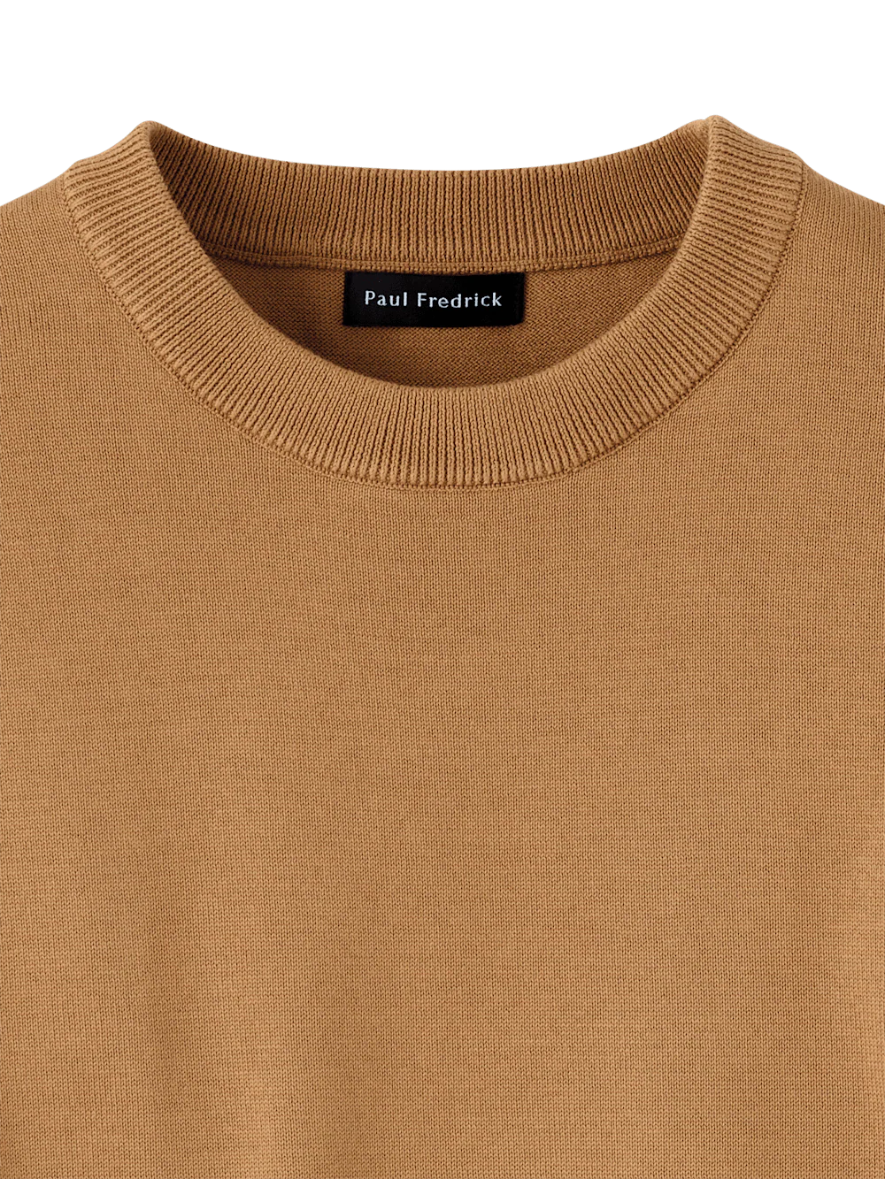 Supima Cotton Crew Neck Sweater - Light Brown - Image 6