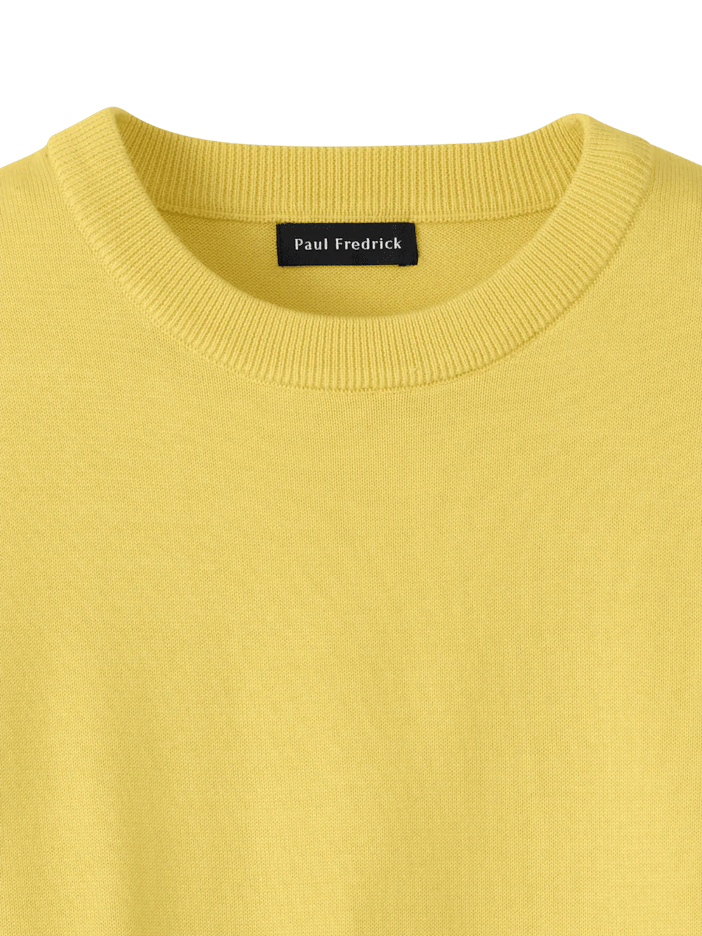 Supima Cotton Crew Neck Sweater - Light Yellow - Image 6