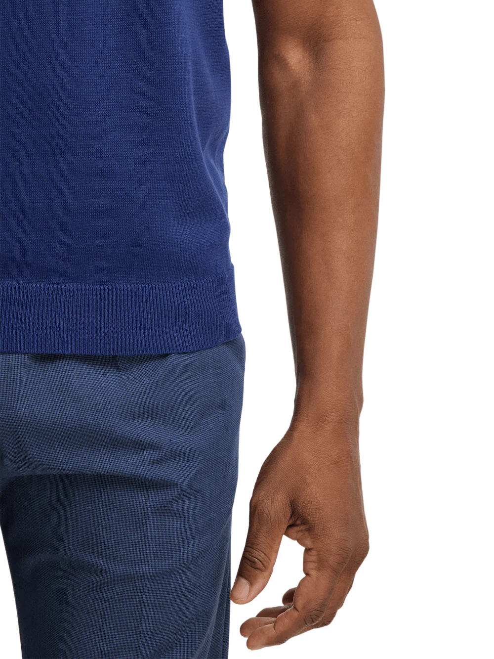 Supima Cotton Crew Neck Sweater - Navy - Image 4