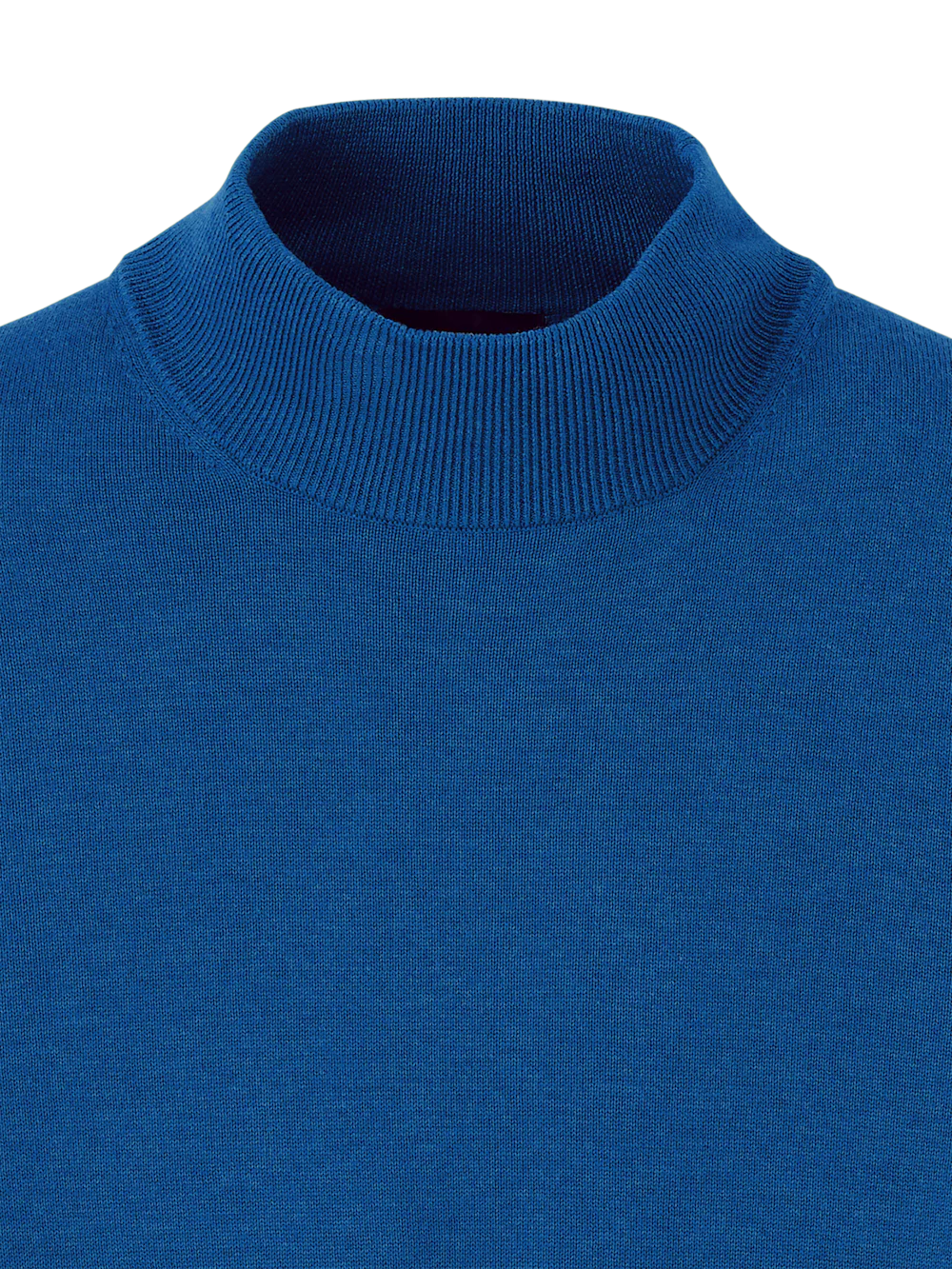 Supima Cotton Mock Neck Sweater - Blue - Image 6