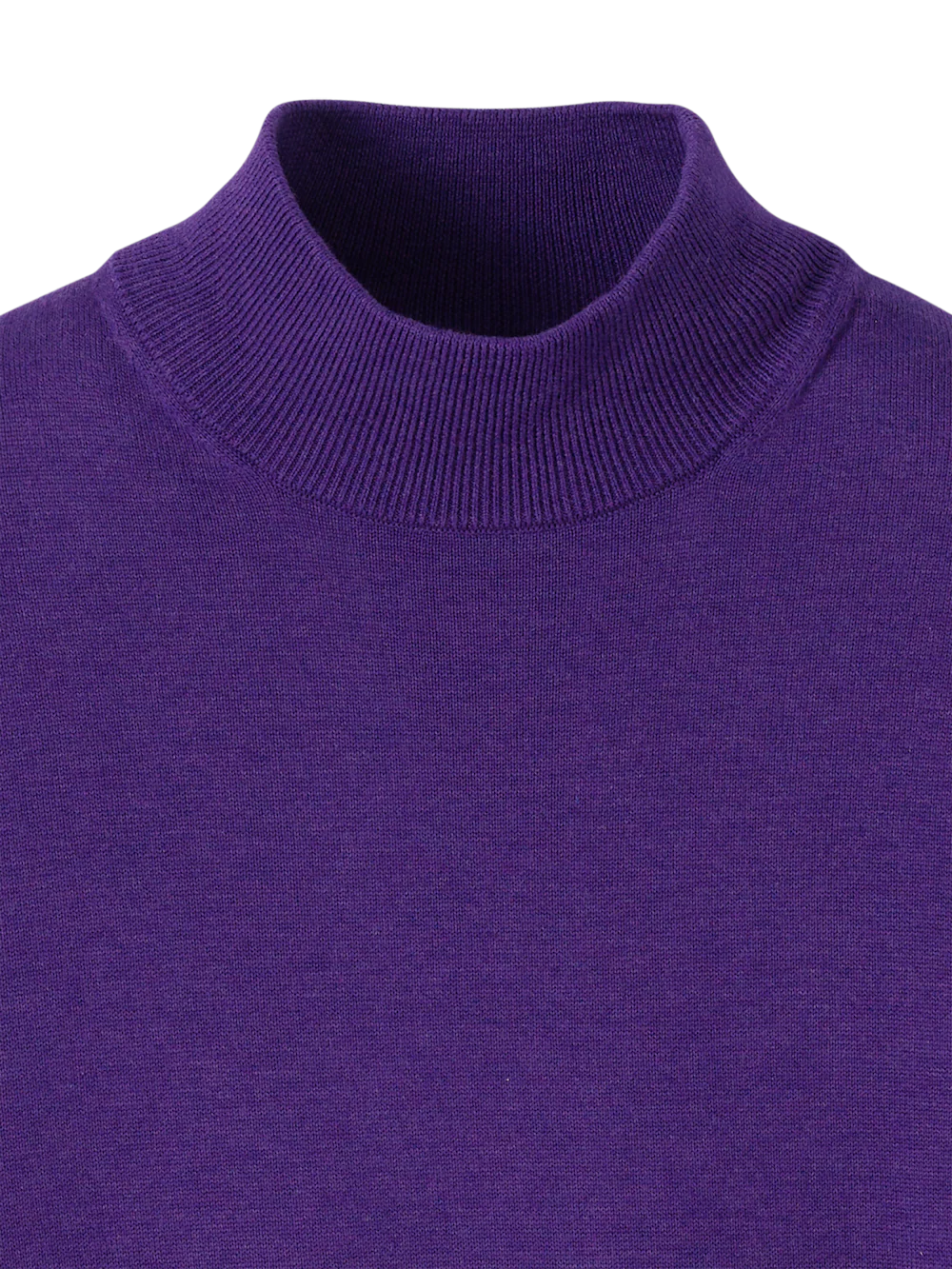 Supima Cotton Mock Neck Sweater - Purple - Image 6