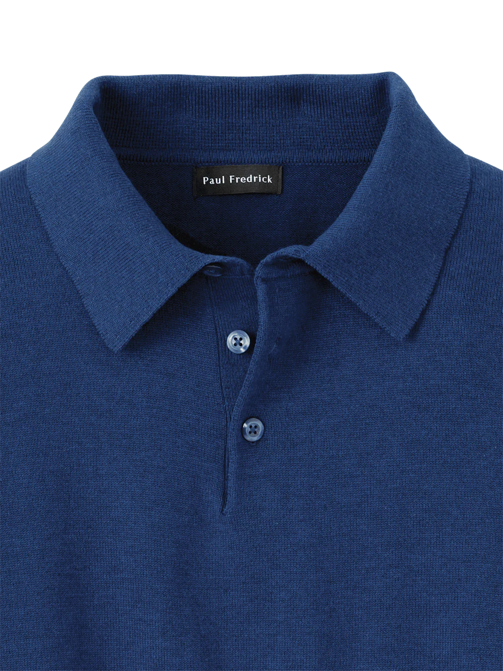 Supima Cotton Three Button Polo - Dark Blue - Image 6