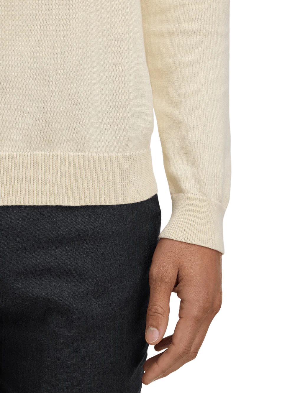 Supima Cotton Three Button Polo - Ivory - Image 4