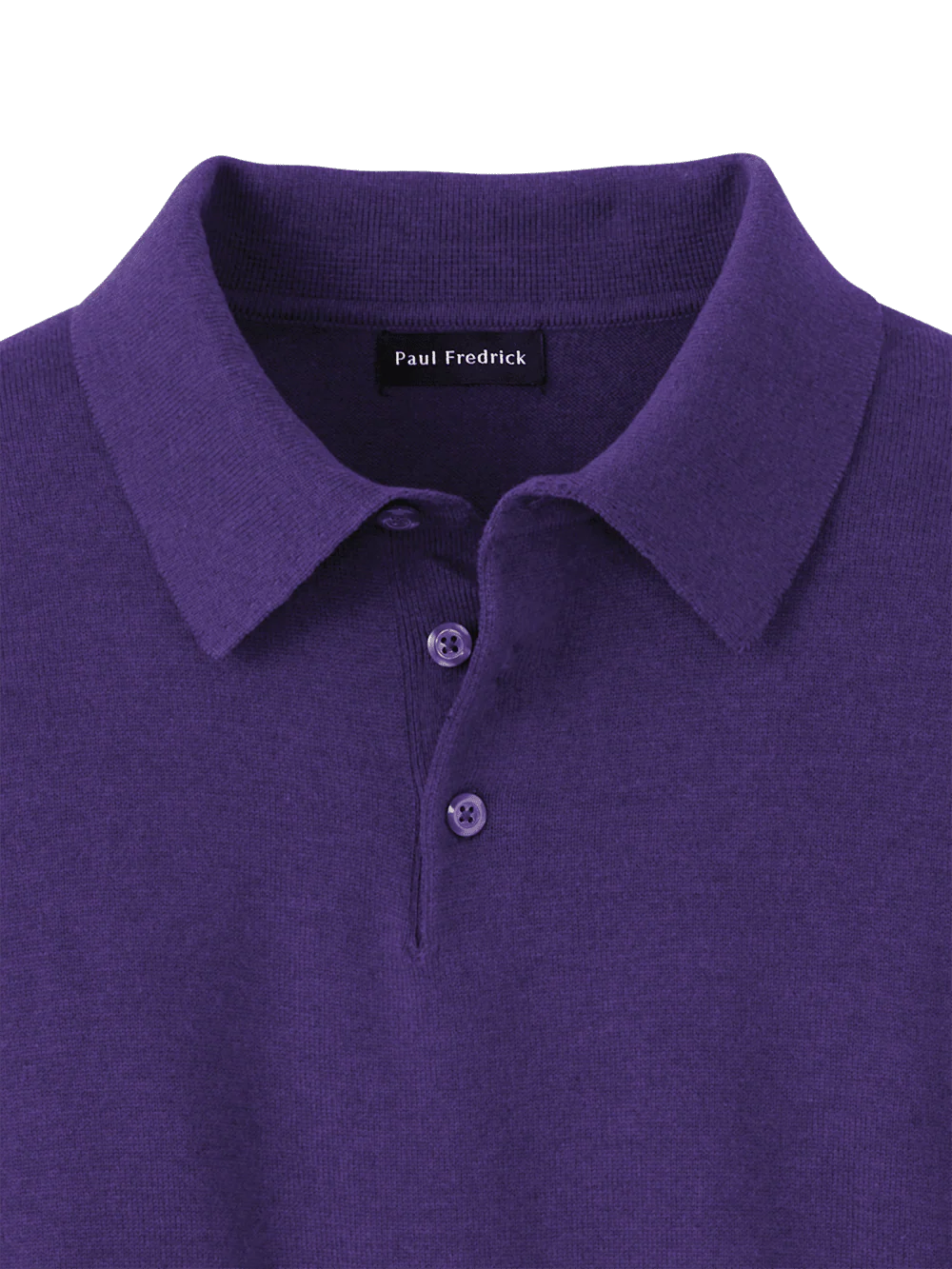 Supima Cotton Three Button Polo - Plum - Image 6
