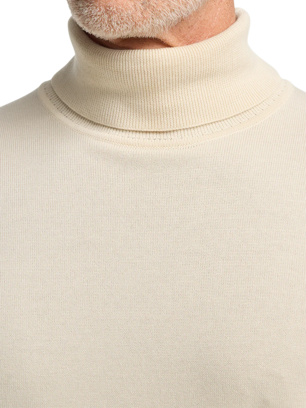 Supima Cotton Turtleneck - Ivory - Image 3
