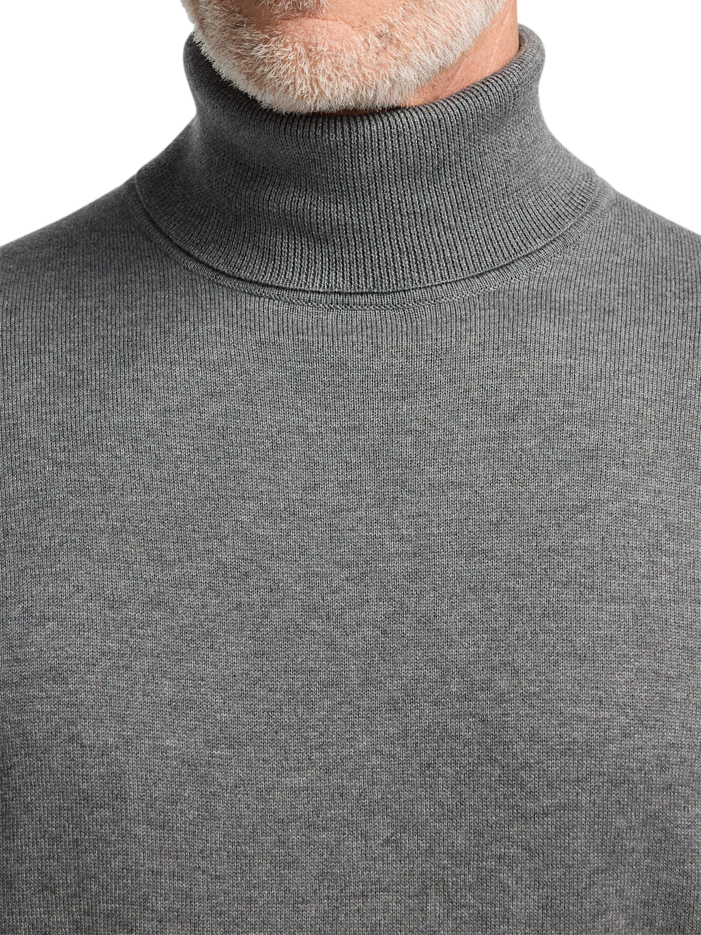 Supima Cotton Turtleneck - Medium Grey - Image 3