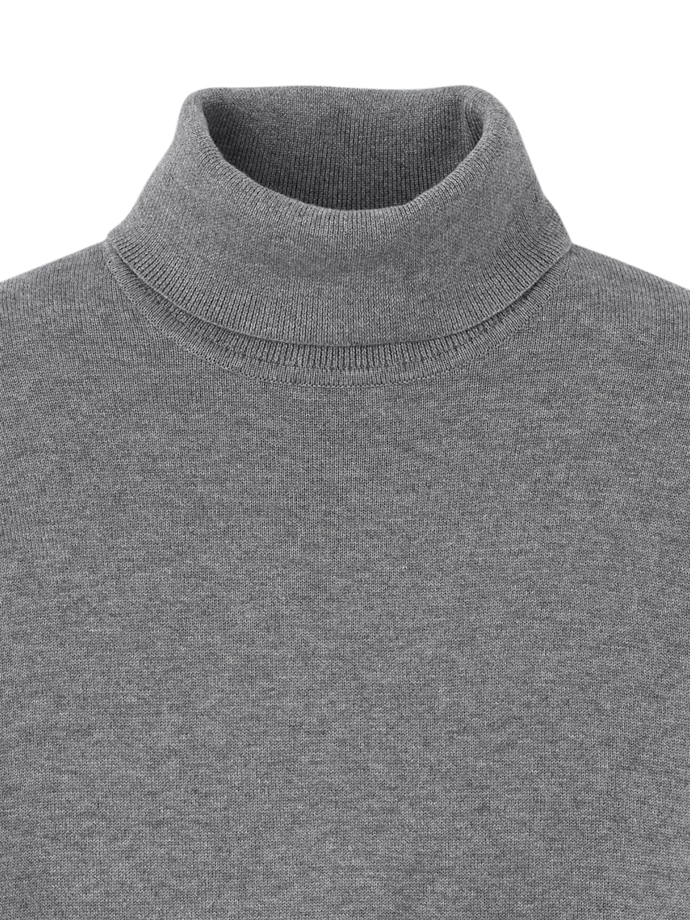 Supima Cotton Turtleneck - Medium Grey - Image 6
