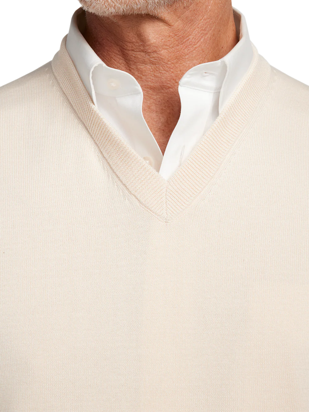 Supima Cotton Vest - Ivory - Image 3