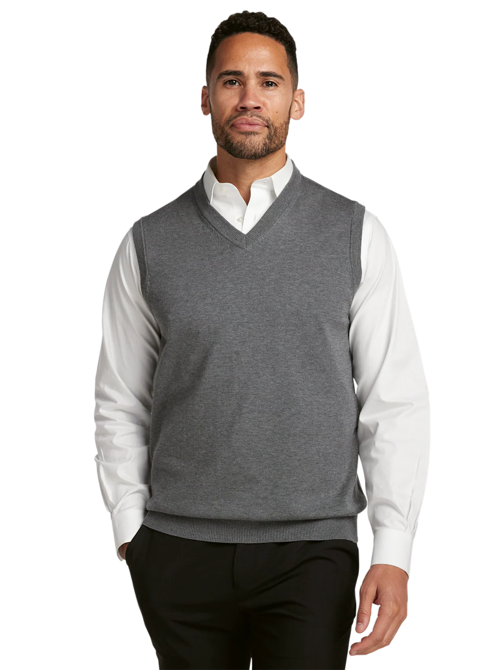 Supima Cotton Vest - Medium Grey - Image 2