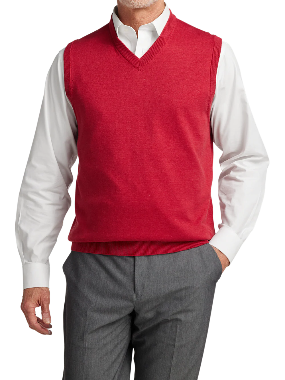 Supima Cotton Vest - Red - Image 2