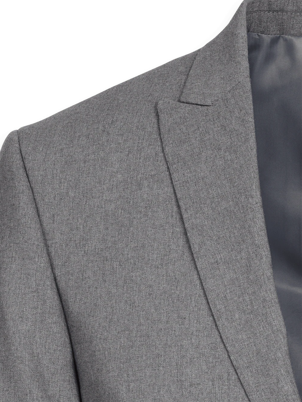 Tailored Fit Essential Wool Peak Lapel Suit Jacket - Brown Windowpane - Image 3