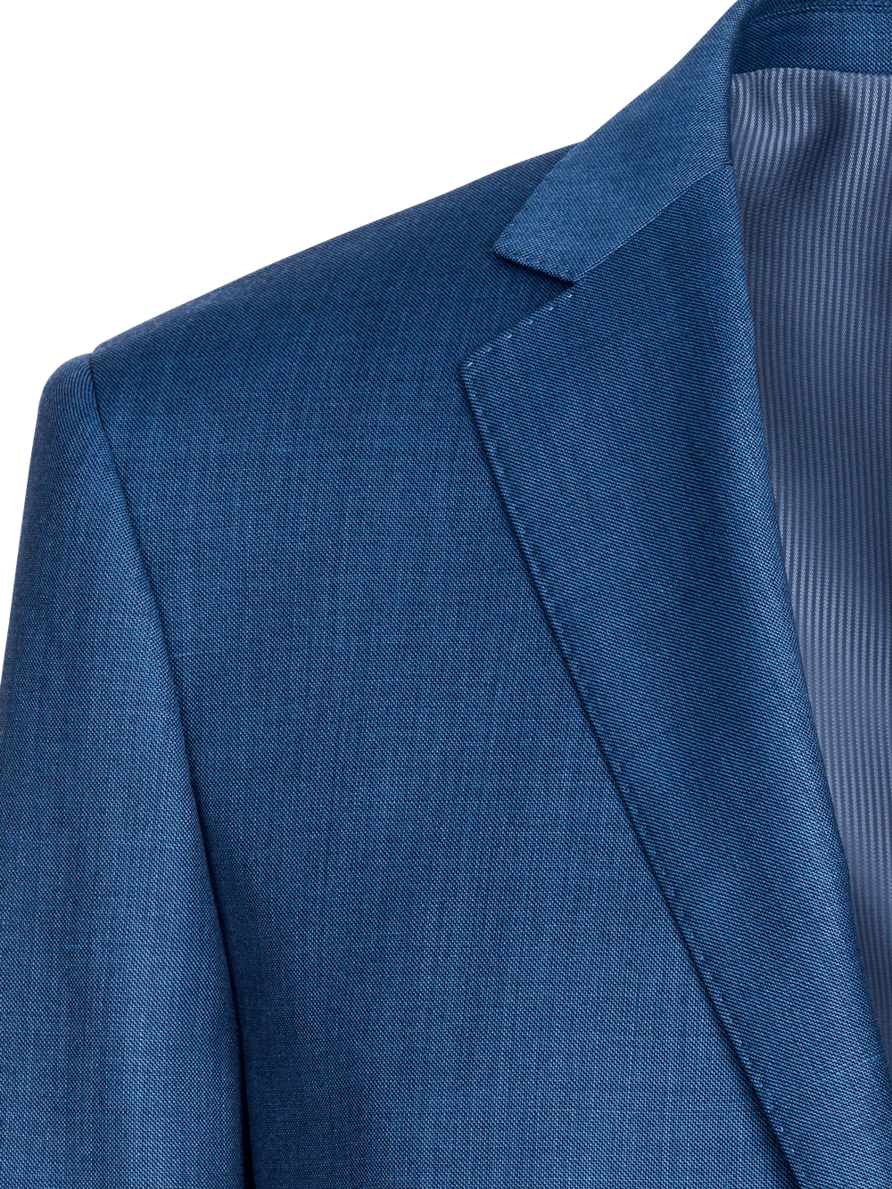 Tailored Fit Sharkskin Notch Lapel Suit Jacket - Grey - Image 4