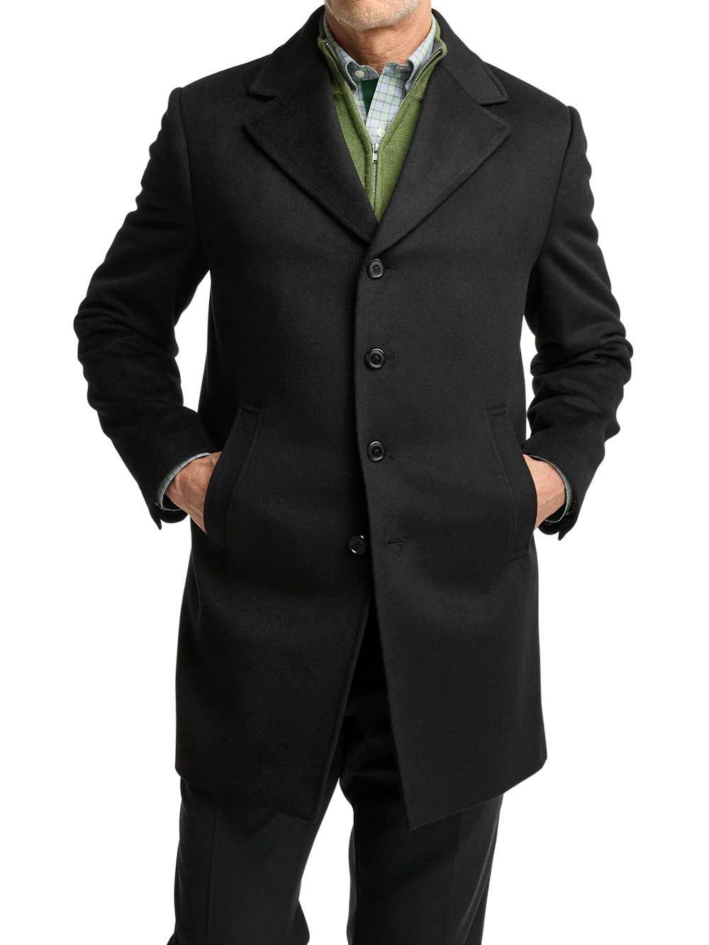 Wool Blend Topcoat - Black - Image 2