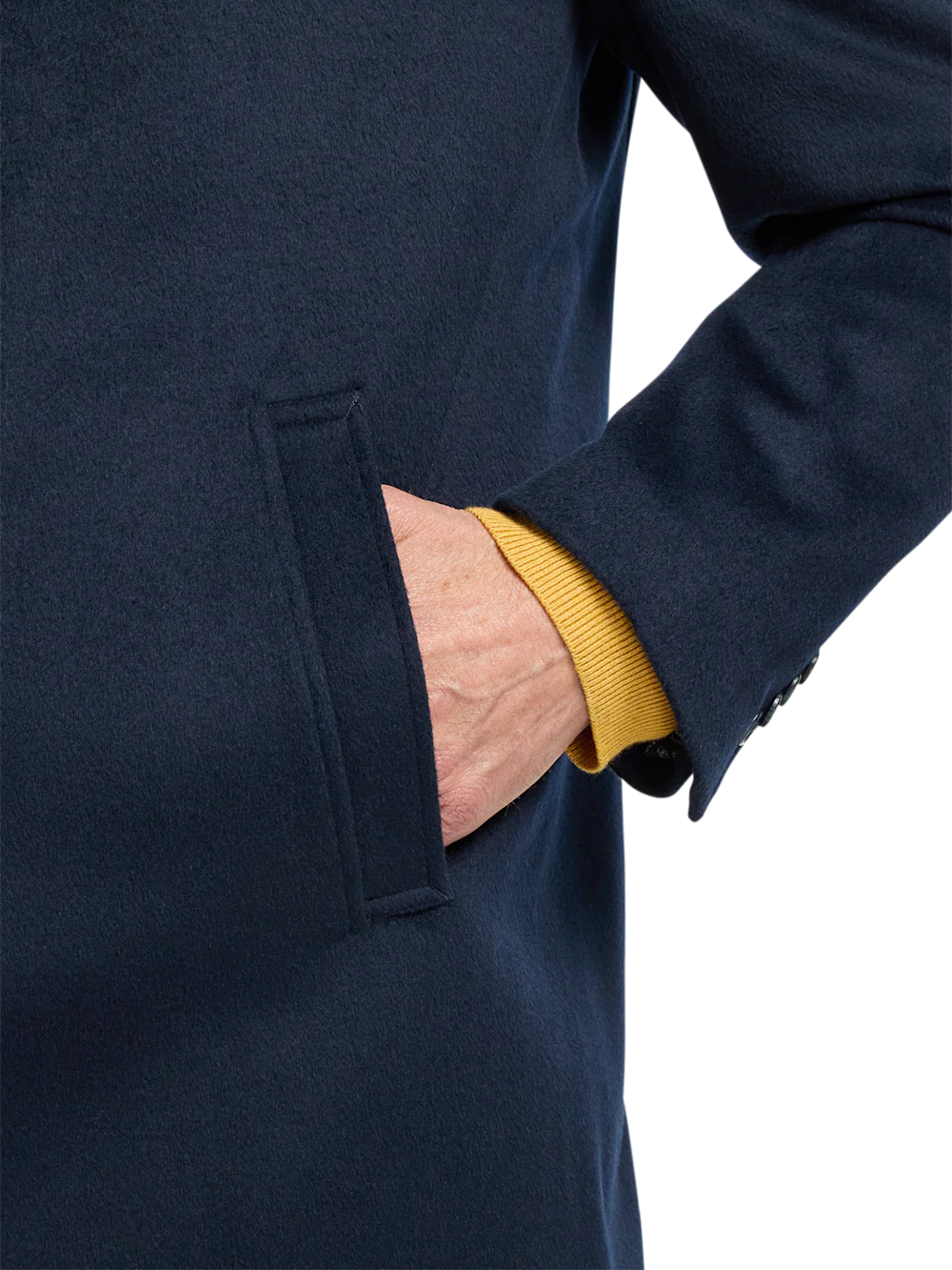 Wool Blend Topcoat - Navy - Image 7