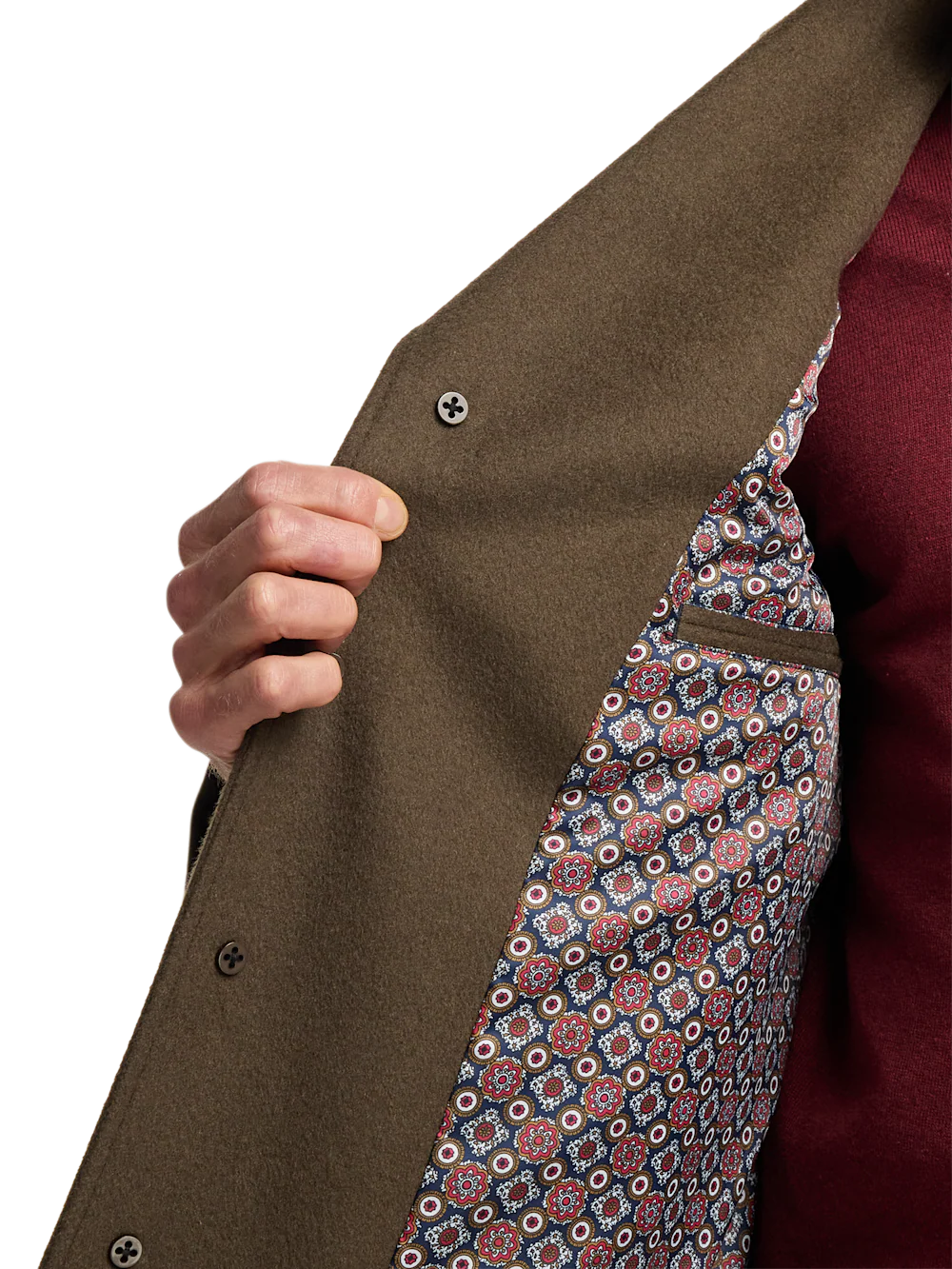 Wool Blend Topcoat - Olive - Image 5