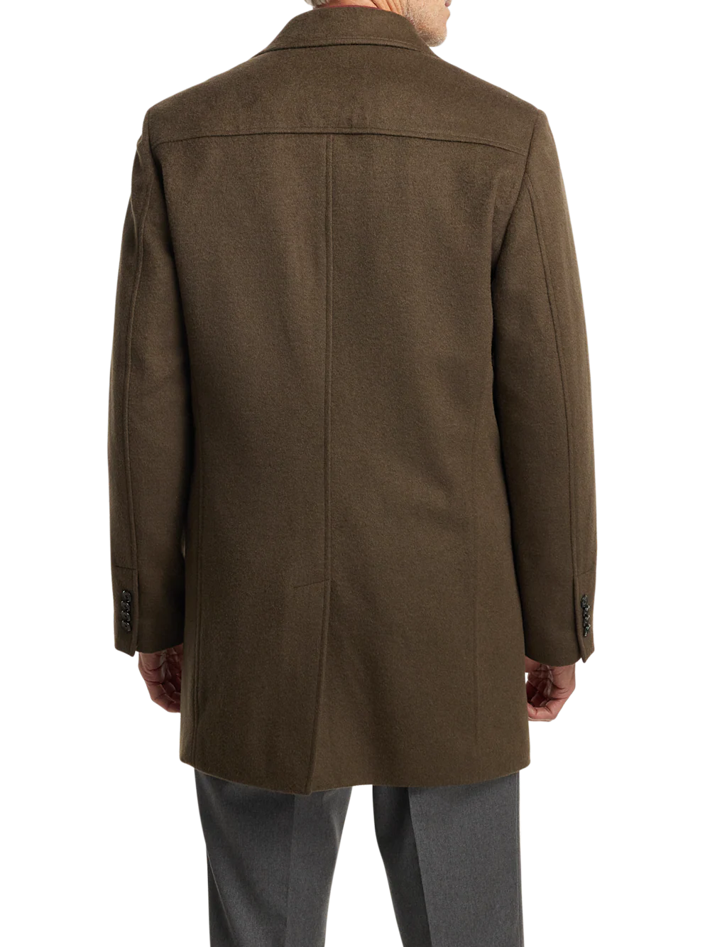 Wool Blend Topcoat - Olive - Image 8